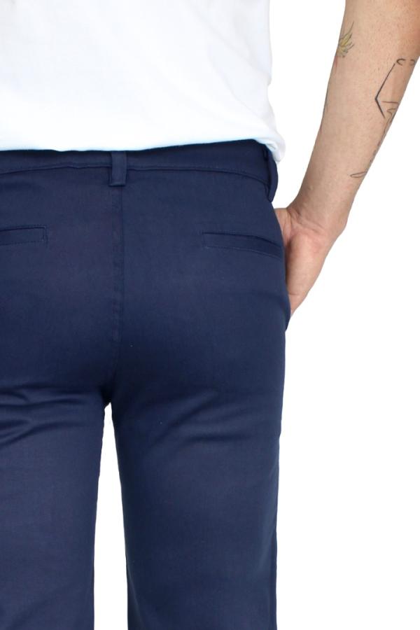 Bermuda Azul Marino De Vestir Slim Fit De Algodón Para Caballero